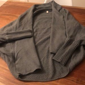 Dolman sleeve cardigan.